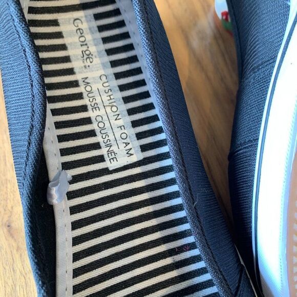 Shoe, new, sz 39, canvas deck shoe, walking, sneaker, slide on, wedge heel, - Picture 4 of 16